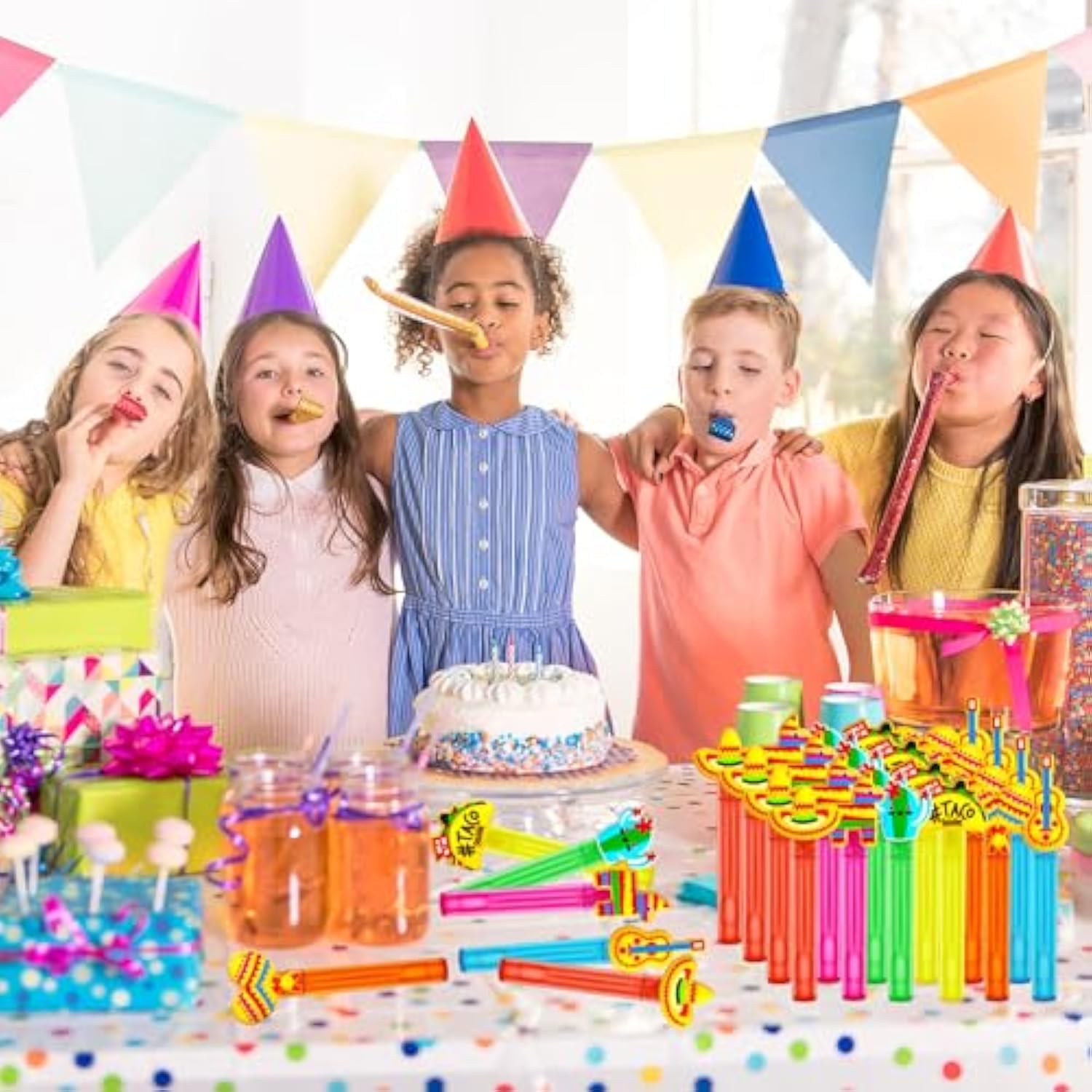 Fiesta Party Favors,24Pcs Mexican Taco Bubble Wand For Cinco De Mayo Fiesta Birthday Party Supplies,Classroom Prizes Pinata Goodie Bag Stuffers Gifts