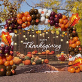 197 Pcs Thanksgiving Balloon Arch Kit Orange Brown White Garland Party Backdrop Decor