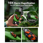 Professional Macro Photography Lens For Smartphone, Macro Lenses For Iphone, Samsung, Galaxy, Oneplus, Android Phone(Fits For Almost All Phone), Cell Phone Lens Attachment For Iphone 13