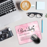 Boss Lady Definition Funny Mouse Pad For Desk, Boss Gifts For Women, Boss Day Gifts For Women, Boss Lady Appreciation Gifts, Thank You Gifts Birthday Gifts For Women Boss Leader Mentor