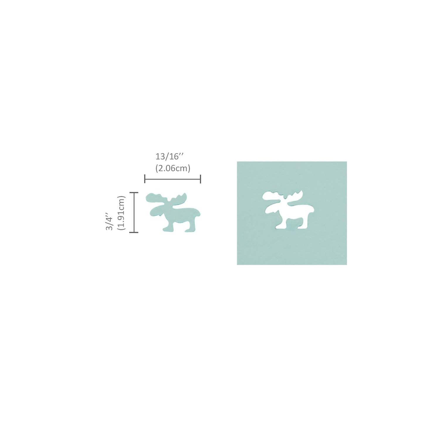Bira Craft 1 Inch Moose 3 Lever Action Craft Punch Christmas Punch For Paper Crafting Scrapbooking