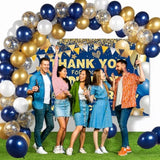 We Appreciate You Decorations Blue Gold We Appreciate You Banner With Balloons Arch Kit Thank You Backdrop For Teacher Employee Staff Doctors Nurse Poaster Volunteer Appreciation Week Party Decor