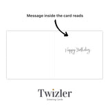 40Th Birthday Card For Her With Crystal Finish & Watercolour Effect - Age 40 Year Old Happy Birthday Card For Women Female Ladies