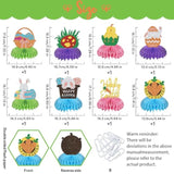 8 Pcs Easter Centerpieces For Tables Easter Honeycomb Centerpieces Easter Table Decorations Bunny Party Decorations Spring Festival Party Supplies