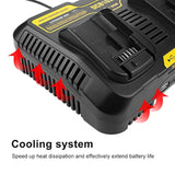 2Port Dcb102 Charger Repalcement For Dewalt 12V/20V Battery Charger Compatible With Dewalt 20V Max Dcb200 Dcb203 Dcb125 Dcb107 2-Port Simultaneous Charging Station For Dewat 20 Volt Battery