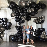 Birthday Party Black And Dark Grey Balloon Arch Kit Latex Balloon Garland Kit For Wedding Engagements Fathers Day Graduation Baby Shower Anniversary And Magic Theme Party Decoration