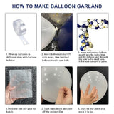 Navy Blue Gold Balloons Garland Kit, 120 Pcs Navy And Gold Confetti White Balloons Arch For Graduation Birthday Party Baby Shower Diy Decoration