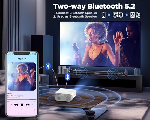 [Auto Focus/Keystone] Projector 4K With 5G Wifi And Bluetooth, Fhd Native 1080P Outdoor Movie Projector With 4P4D/Ppt/Zoom, Mini Home Projector Compatible W Ios/Android/Hdmi/Tv Stick