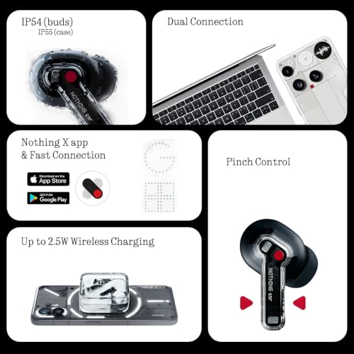 Ear Wireless Earbuds Bluetooth, 45dB Hybrid Smart ANC Earbuds, 11mm Deep Bass Boost, Hi-Res Audio with LDAC & LHDC 5.0, 6 Mics Call, 40.5H Playtime