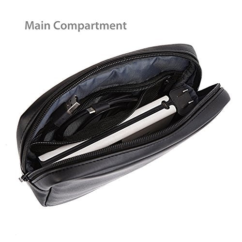 Accessories Bag Organizer Power Bank Case, Electronics Accessory Travel Gear Organize Case, Cable Management Hard Drive Bag -Black