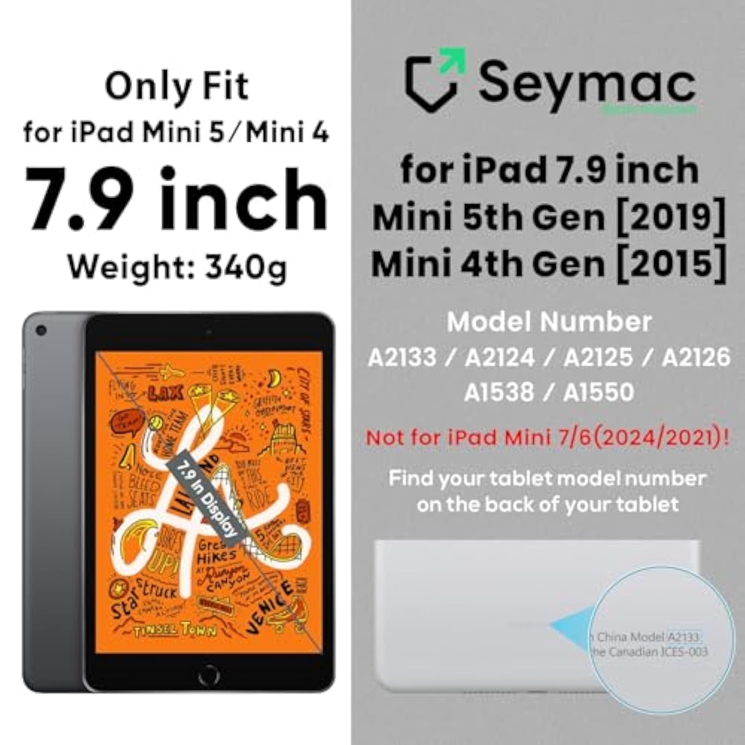 For Ipad Mini 5/ Mini 4 Case 7.9 Inch, Sturdy Heavy Duty Shockproof Full-Body Protective Case With Screen Protector, Rotating Stand, Hand/Shoulder Strap For Ipad Mini 5Th/4Th Gen, Black