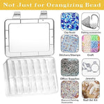 Small Bead Organizers, 15 Pieces Plastic Storage Cases Mini Clear Bead Storage Containers Transparent Boxes With Hinged Lid And Rectangle Clear Craft Supply Case