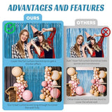 10pcs Aquamarine Foil Fringe Curtain Metallic Streamer Party Backdrop Decorations