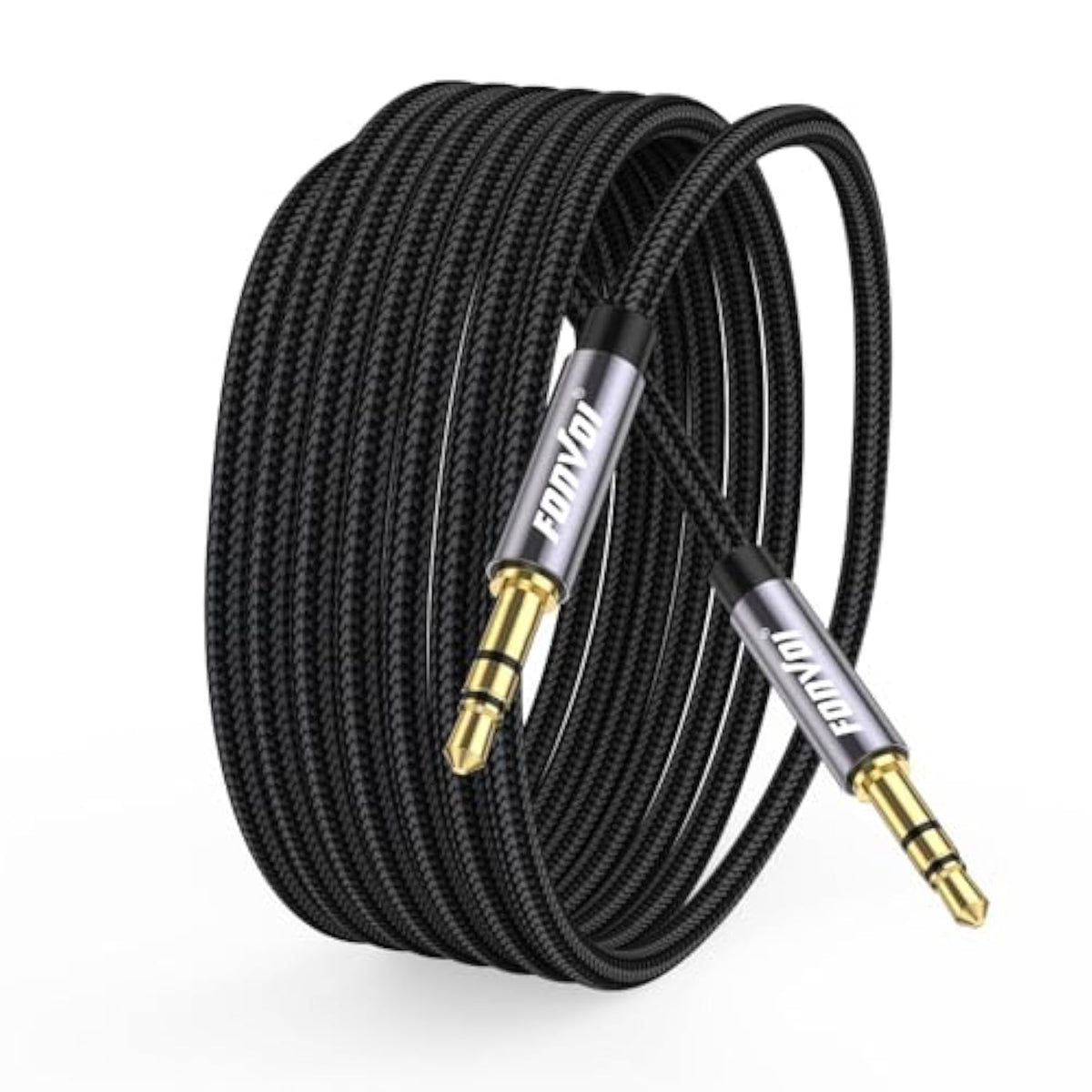 Aux Cable,3.5Mm Audio Aux Cord For Car,Braided 3.5Mm Male To Male Stereo Cable, Compatible With:Headphones, Phones, Ipod,Car Audio,Mp3 And More (20Ft)