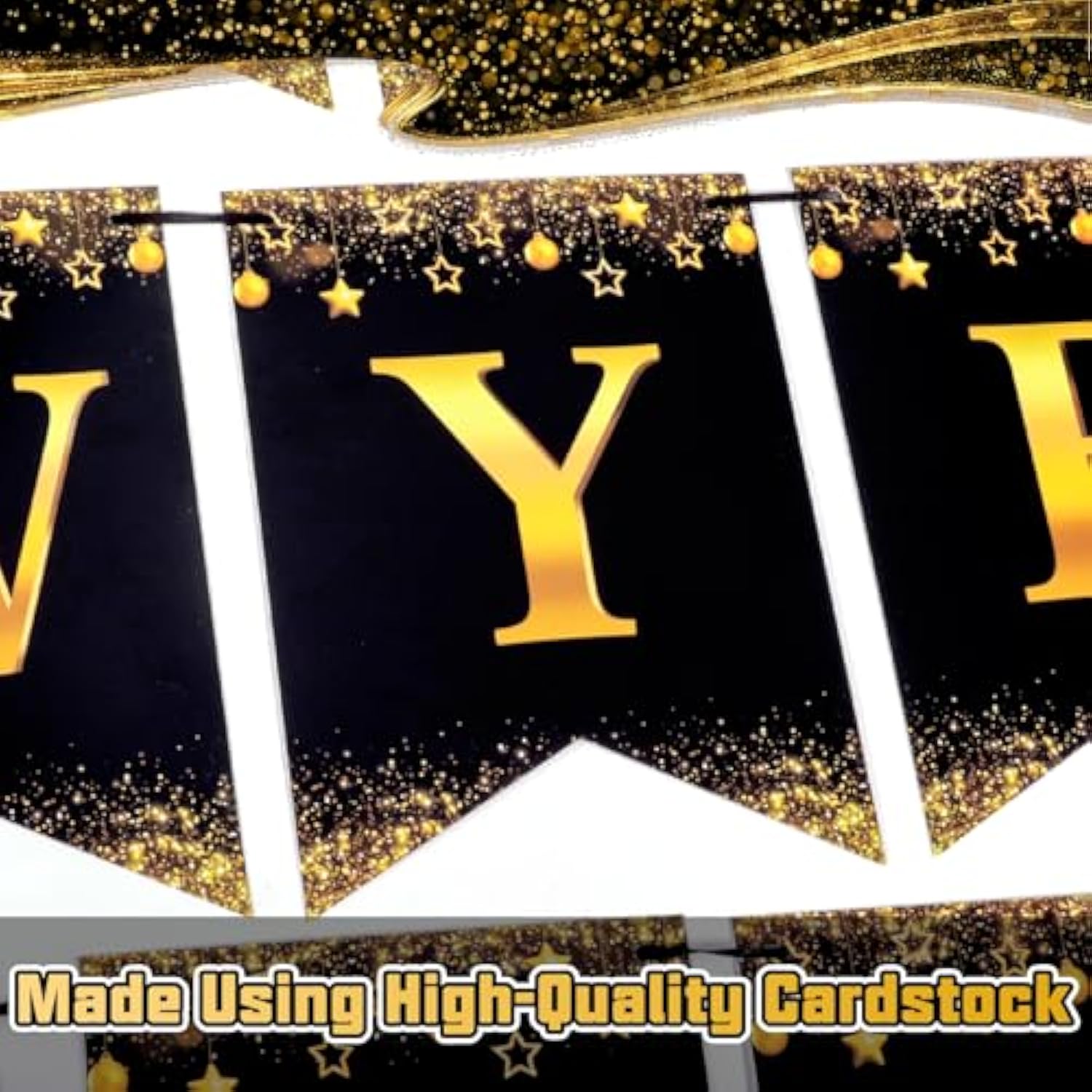 Happy New Year 2026 Banner No DIY Party Decorations Supplies