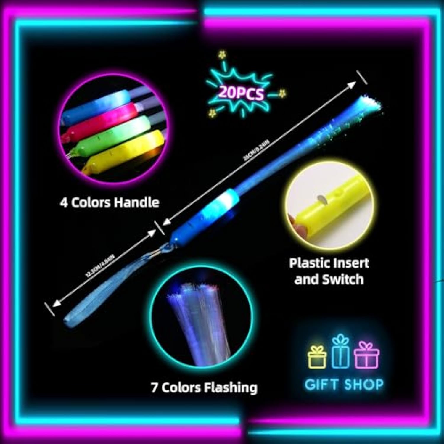 258-Piece Glow Party Set with Wands, LED Glasses, and Glow Sticks