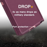 For Galaxy S22 Ultra Case With Screen Protector, Heavy Duty Drop Protection Rugged Shockproof/Dustproof Rugged Durable Case For Samsung Galaxy S22 Ultra 6.8" (Night Purple/Baby Pink)
