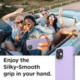 elago Compatible with iPhone 12 Mini Case, Liquid Silicone, Full Body Protective Cover, Shockproof, Slim Fit, Anti-Scratch Soft Microfiber Lining, 5.4 inch (Purple)