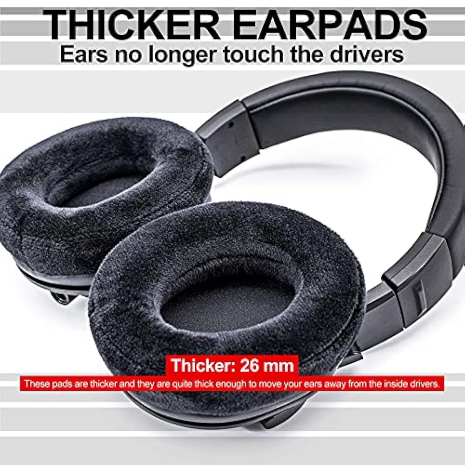 Velour Ear Pads Compatible With Stealth 700 600 Xo Seven, Cloud 1-2, Alpha, Stinger, Flight, Alpha S, Hd280 Pro, Ath-M50X Ath-M40X Headphones (Black)