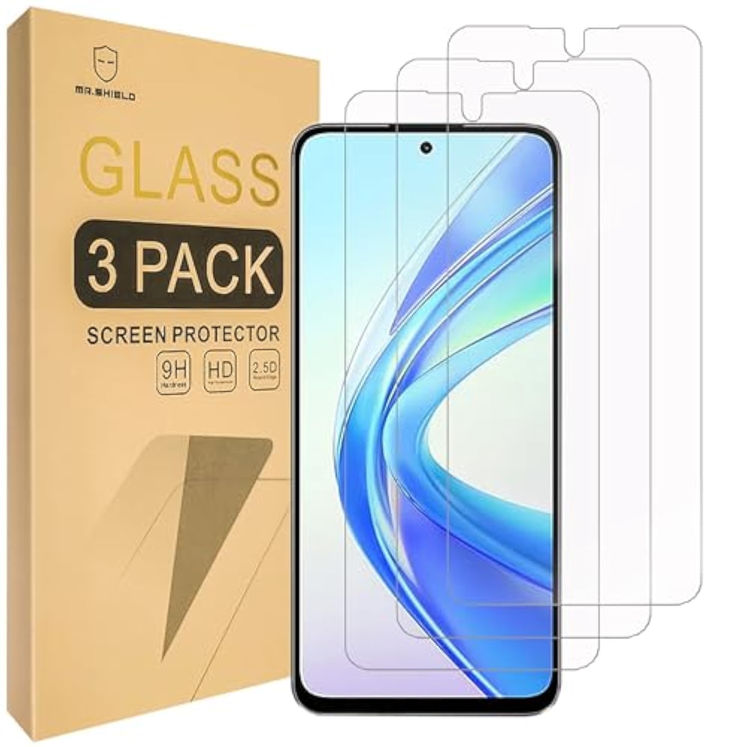 Screen Protector Compatible With Honor X7B / Honor 90 Smart [Tempered Glass] [3-Pack] [Japan Glass With 9H Hardness]