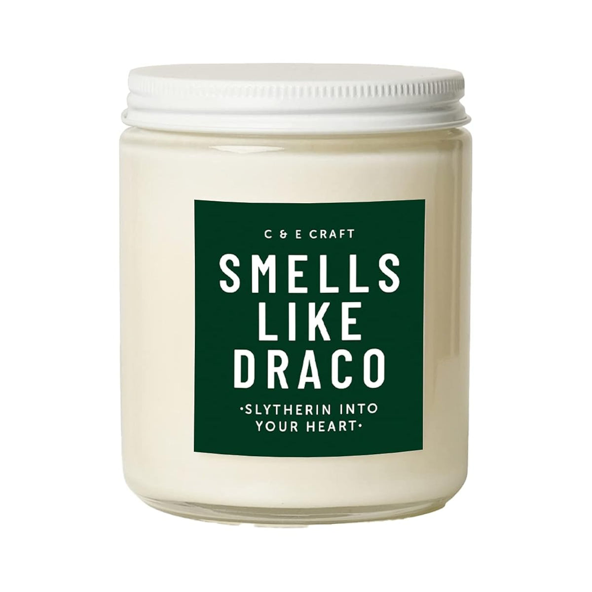 Smells Like Draco Soy Wax Candle - Mahogany Apple Scented - Wizarding World Gift - 8 Oz Jar Candle