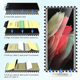 [2+2 Pack] Compatible For Samsung Galaxy S21 Ultra 5G 6.8-Inch, Flexible Tpu Screen Protector And Glass Camera Lens Protector[Support Fingerprint Reader] [Easy Installation] Case Friendly