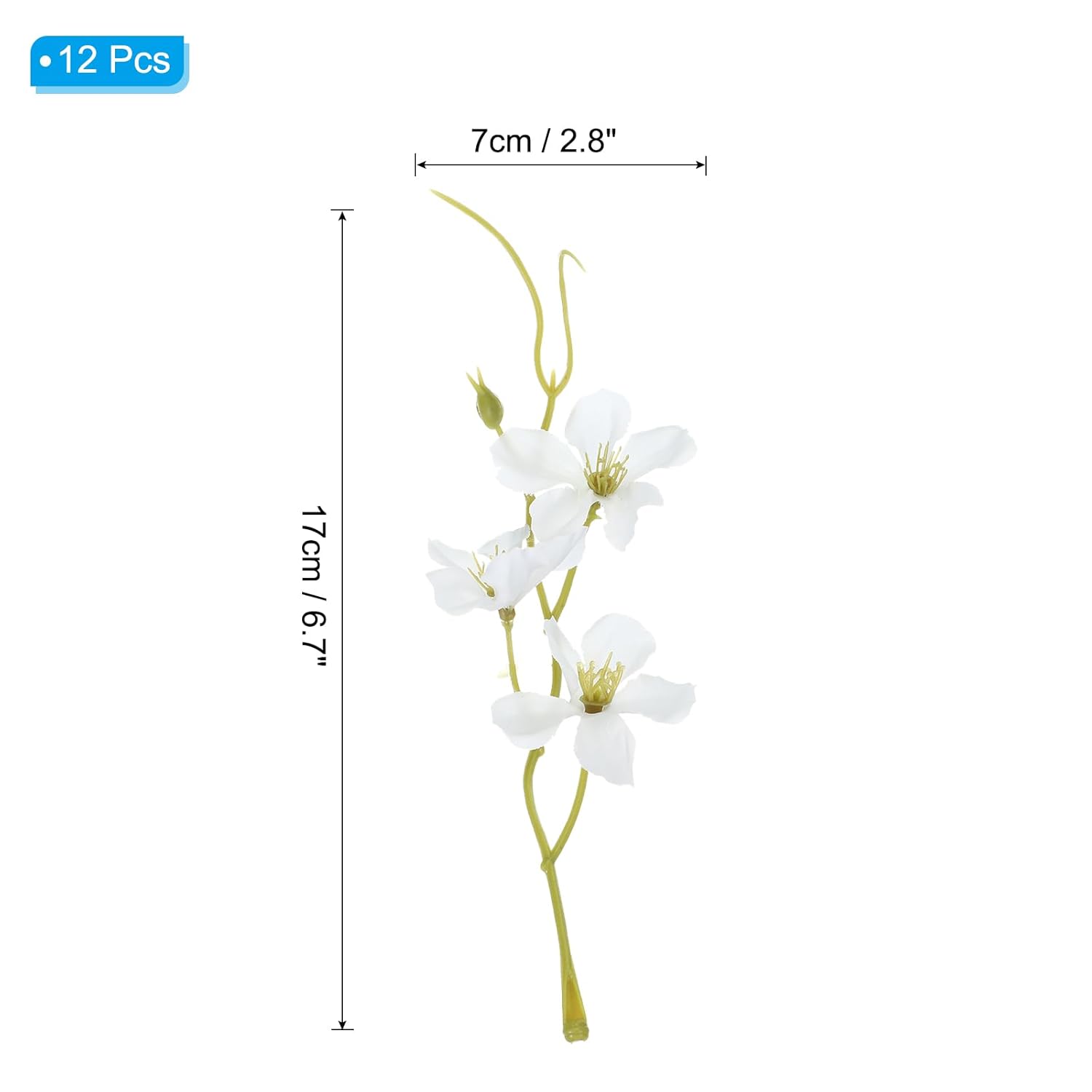 12Pcs Artificial Orchid Flower For Floating Candle Centerpieces White