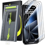 For Iphone 16 Pro Max Screen Protector - [Top 9H+ Tempered Glass] [Zero Bubble] [Auto Dust-Remove] Hd Military Grade 10X Shatterproof Full Coverage Protection Easy Install, 4 Pack