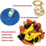 60-Pack 12" Latex Balloons – Black, Yellow & Orange for Party, Birthday, or Baby Shower Decor