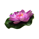 7Pcs 3.9 Inch Artificial Lotus Flower Artificial Flower Pool Aquarium Decoration Eternal Flower Artificial Flower (Purple)