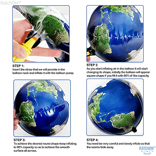 Globe Balloons Set - 22 Inch, Pack of 12, Travel Decorations