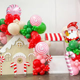 Christmas Balloon Arch Kit Pink Red Green Gold Party Decorations