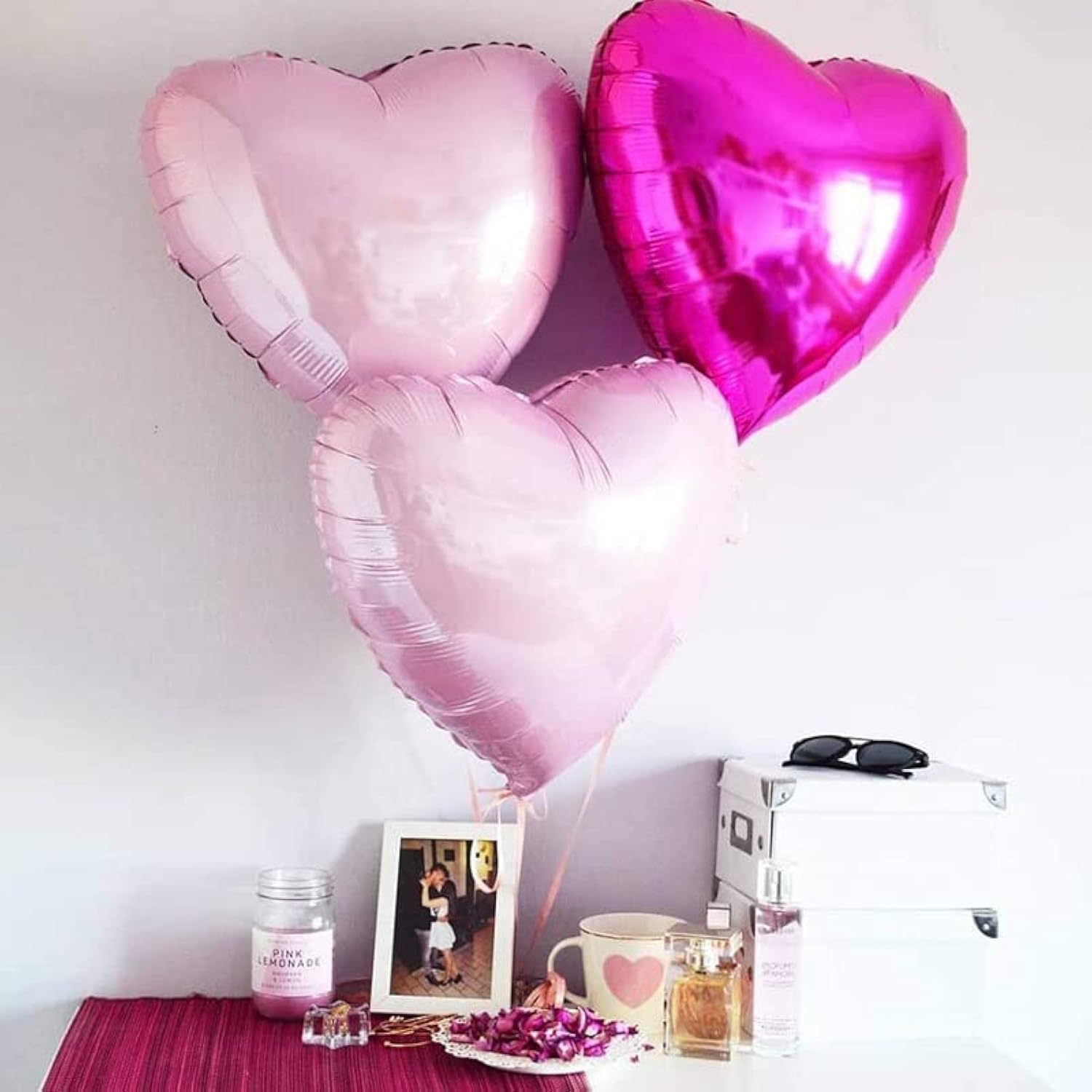 18 Inch Pink Heart Balloons Foil Balloons Mylar Balloons For Party Dec