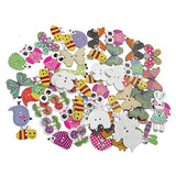 Wooden Buttons Natural Wood 2-Holed Fastener Buttons For Sewing Knitti