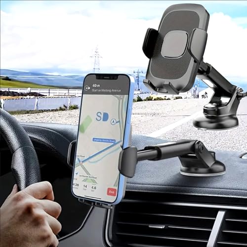 Car Phone Holder, A Universal Phone Holder Suitable For Car Windshields/Dashboards, Dashboard Mounted, Suitable For Iphone, Samsung