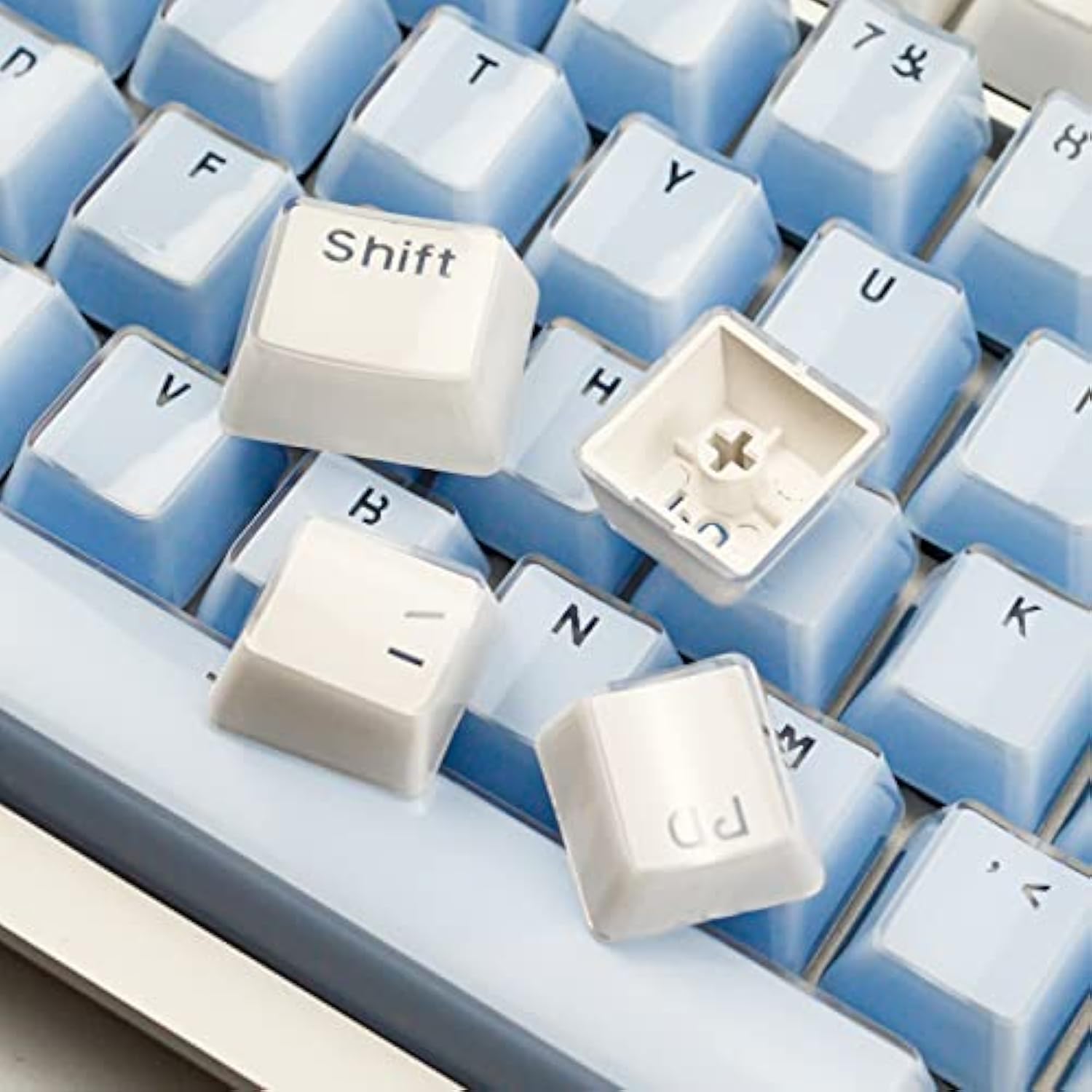 Crystal Keycaps,Ice Crystal Keycap,Abs Jelly Key Caps Set For 61 68 104 Mechan