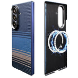 Case For Samsun Galaxy Z Fold 7 Slim & Light,Case-Less Touch Feeling,800D Aramid Fiber Made,[Carbon Fiber Textures] Durable Phone Case For Galaxy Z Fold 7 5G Back Cover Only,Blue