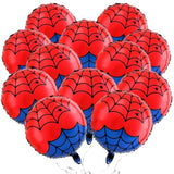 12 Pcs 18 Inch Spider Themed Foil Balloons - Happy Birthday Balloon For Vibrant Party Decorations, Durable & Reusable Foil Mylar Balloons, Perfect For Spider Birthday Party Supplies