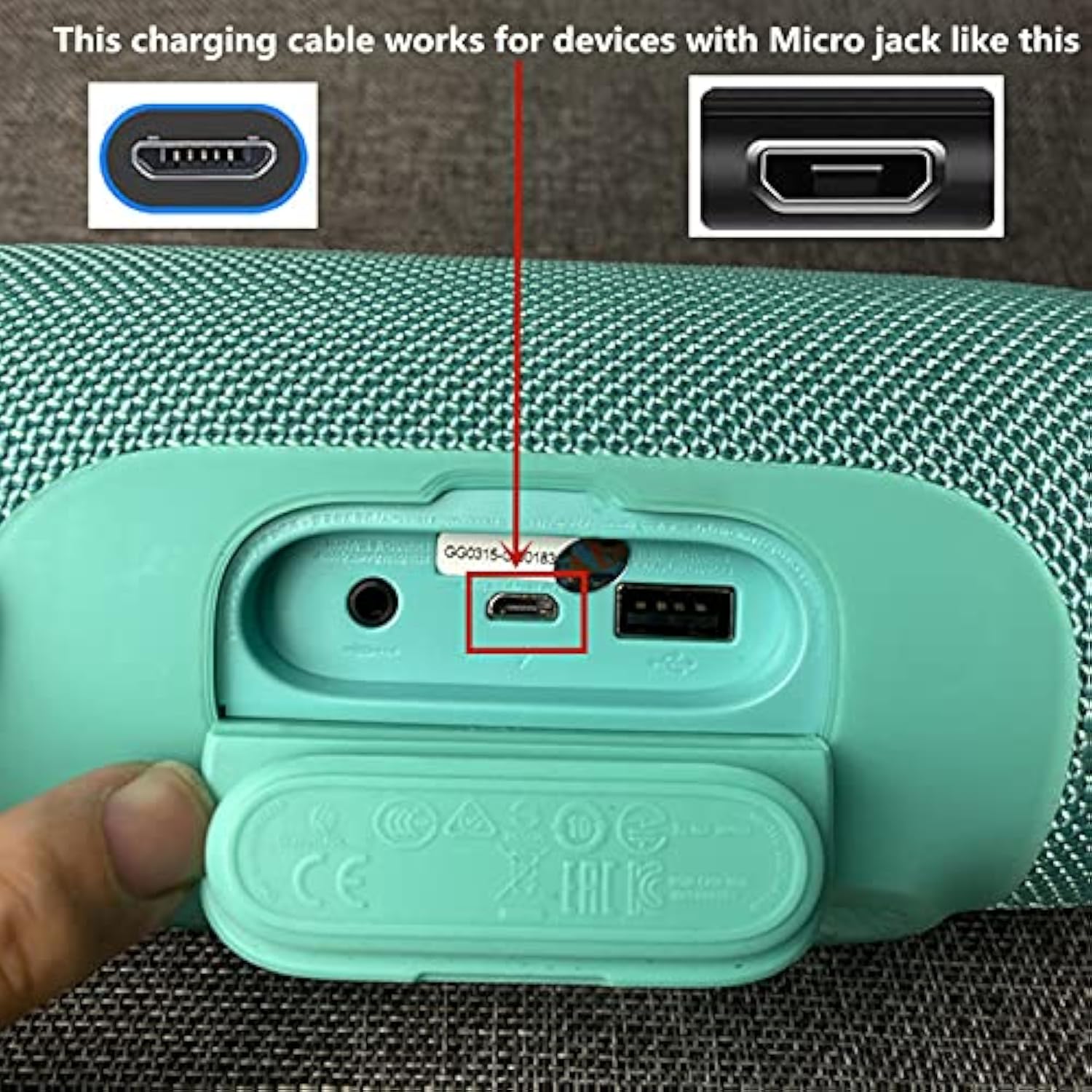 Flip4 Replacement Cable Micro Usb Fast Charger Flat Cord Compatible With Jbl Flip4 Flip3 Clip3 Charge2+ Charge3 Pulse3 Bluetooth Speaker And Logitech Ue Boom3 22Awg Android Phones(3.3Ft)