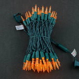 100 Orange One-Piece T5 Led Christmas Lights, 33 Ft High Waterproof Ul Certified Green Wire String Lights (Orange)