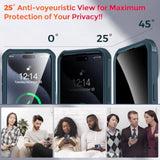 [Cd Loop+Privacy Screen Protector]Magnetic Case For Iphone 15 Pro Max Case,[Military Grade Drop Protection] Anti-Peep Double Sided 9H Glass Compatible With Magsafe
