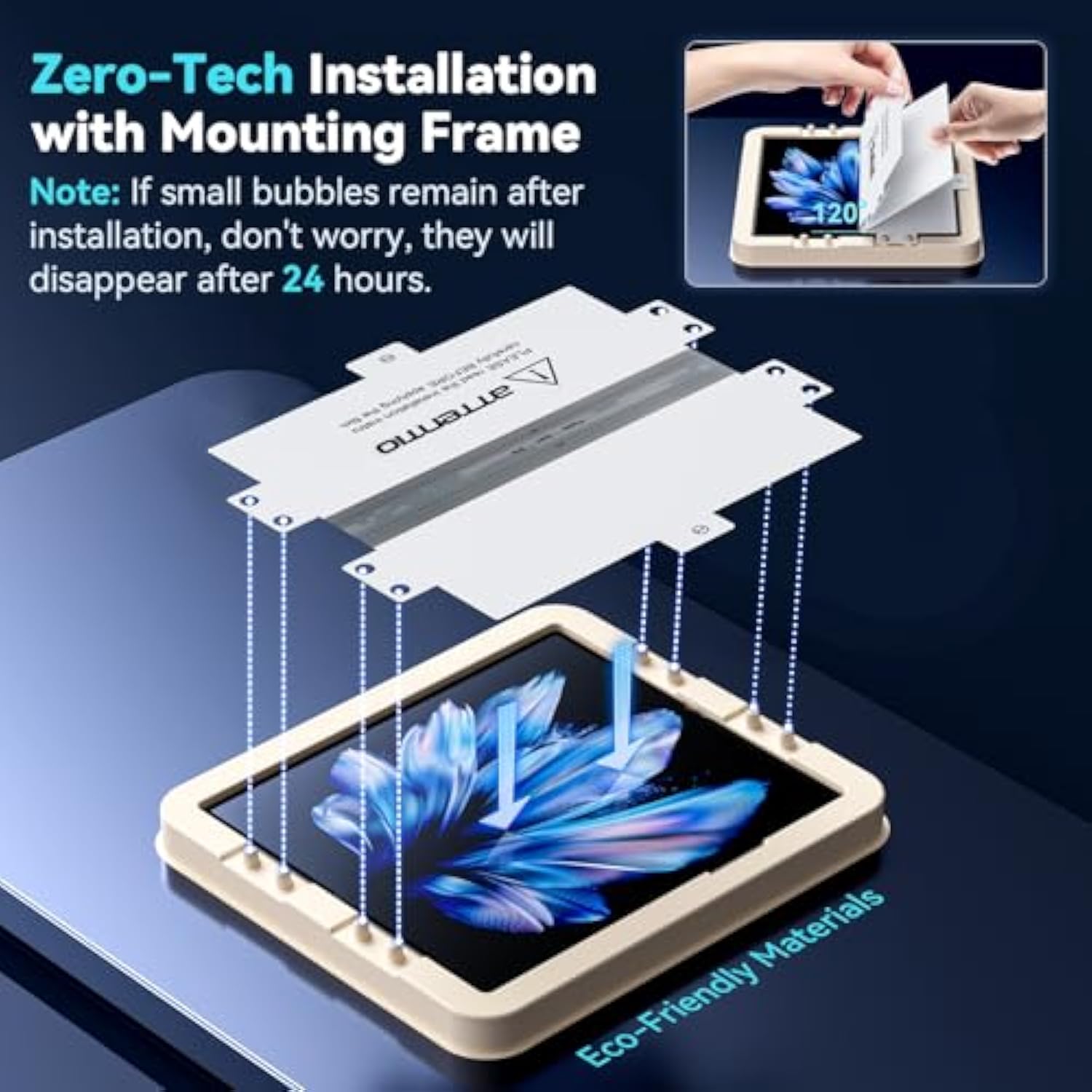 Samsung Galaxy Z Fold 6 Screen Protector 2-Pack TPU + 2-Pack Tempered Glass