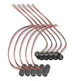 9V Battery Connector, 10 Pack 9 Volt Battery Clip Connector, 9V Battery Clip Adapter With Wire And Hard Buckle Plastic Housing (T-Type)