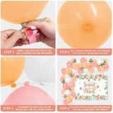 Sweet as a Peach Backdrop & Balloon Garland – Baby Shower and 1st Birthday Party Decor Set