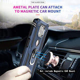 For Moto G Power 2021 Case (Not Fit 2020/2022) With [2 Pack] Tempered Glass Screen Protector, [Military-Grade] Shockproof Protective Phone Case With Ring Stand For Motorola G Power 2021, Blue