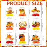9Pcs Thanksgiving Centerpiece Fall Centerpiece Table Decorations Pumpkin Turkey Honeycomb Thanksgiving Table Centerpiece For Thanksgiving Table Decoration Autumn Theme Birthday Party Supplies