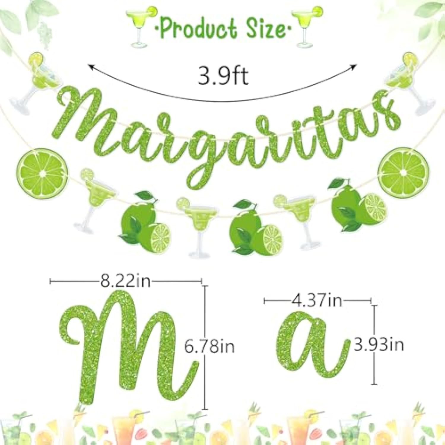 Margarita Banner Pre-Strung Decorations Baby Shower Bridal Shower Mexican Party Decor