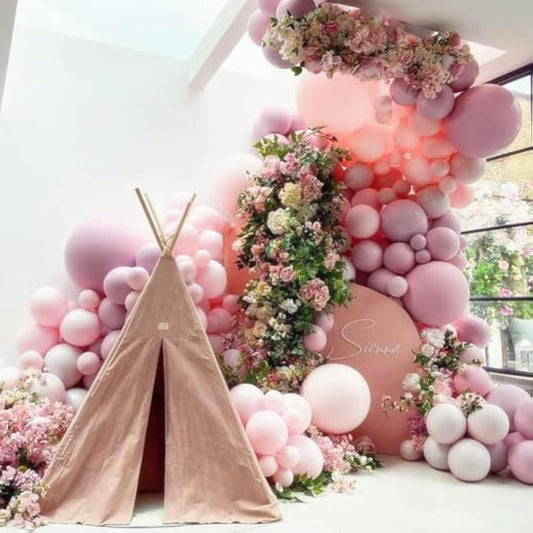 Pastel Pink Purple Balloon Garland Arch Kit Double Stuffed Lavender Balloons Latex Light Pink Lilac Balloons For Bridal Baby Shower Floral Fairy Flower Wedding Birthday Butterfly Garden Party Decor