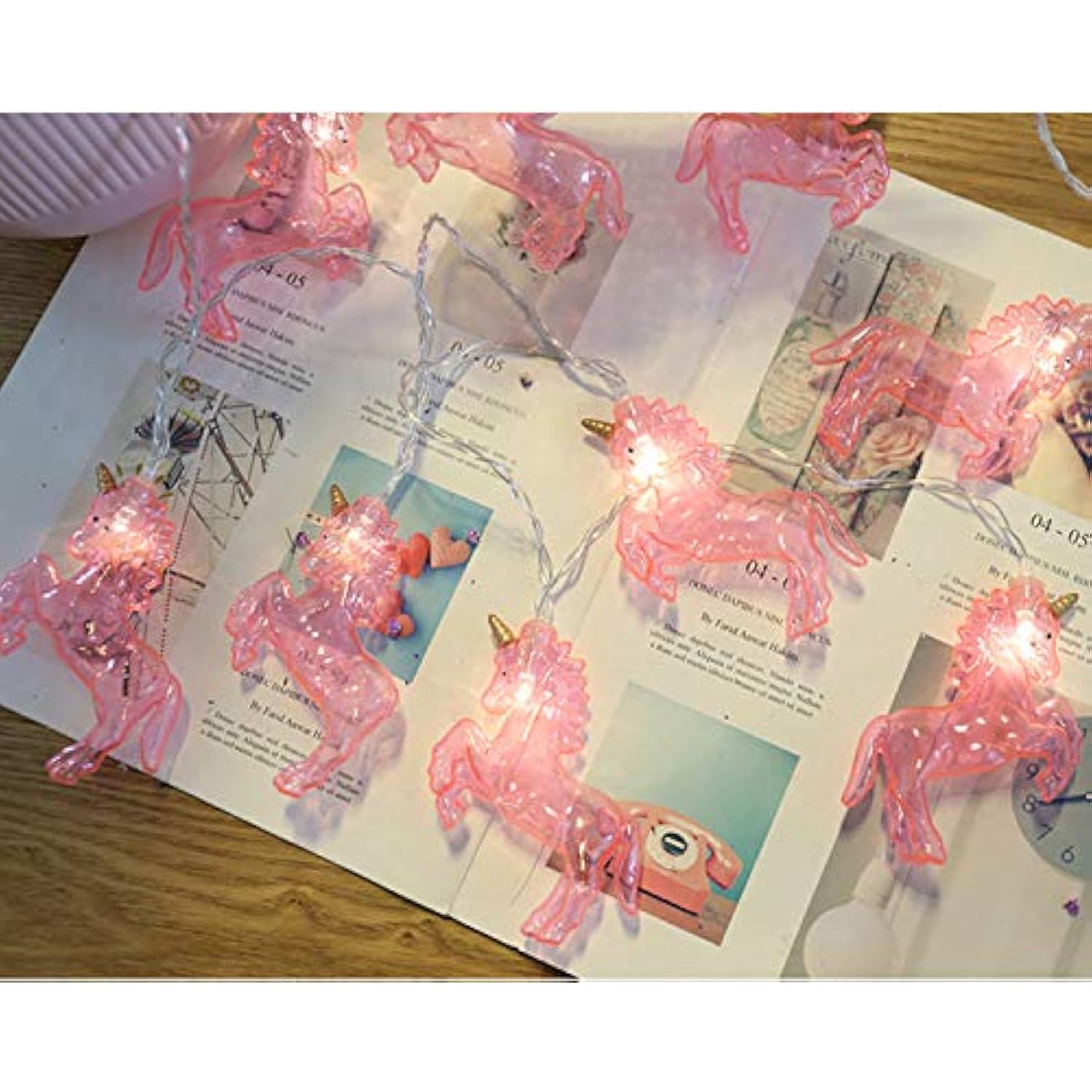 Cute Animal Unicorn Led String Lights Fall Decorations Sparkly Fairy Lights For Birthday Christmas Thanksgiving Family P