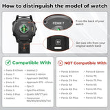 Compatible With Fenix 6/Fenix 7 Bands 22Mm Quickfit Silicone Watch Band Replacement For Fenix 8 47Mm/7 Pro/6 Pro/5/5 Plus/Approach S60/S62/Quatix 6 (Black)
